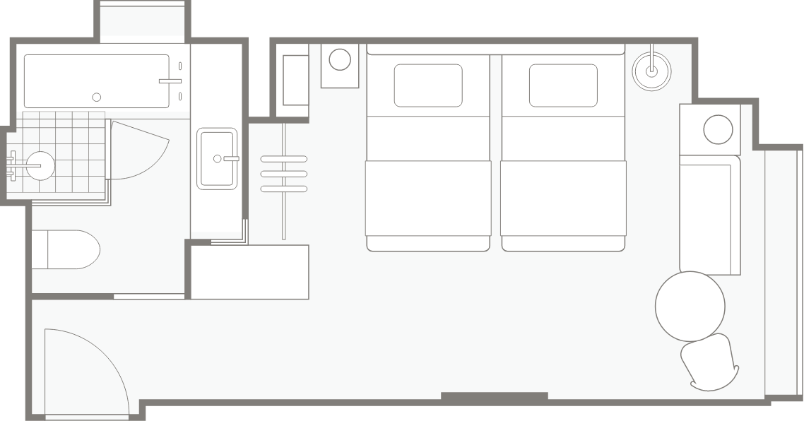 Corner Studio Layout