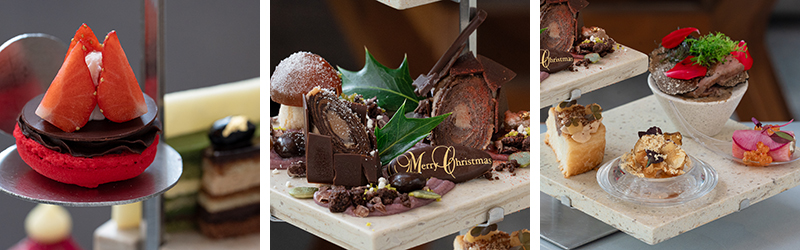 Left: Macaron Tree / Center: Terre de Noel / Right: Savories